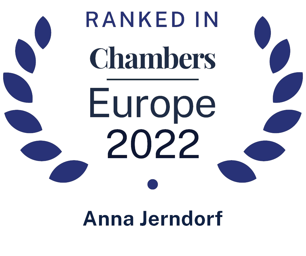 Ranked in Chambers Europe 2022: Anna Jerndorf.