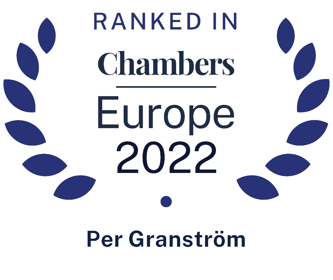 Ranked in Chambers Europe 2022: Per Granström.